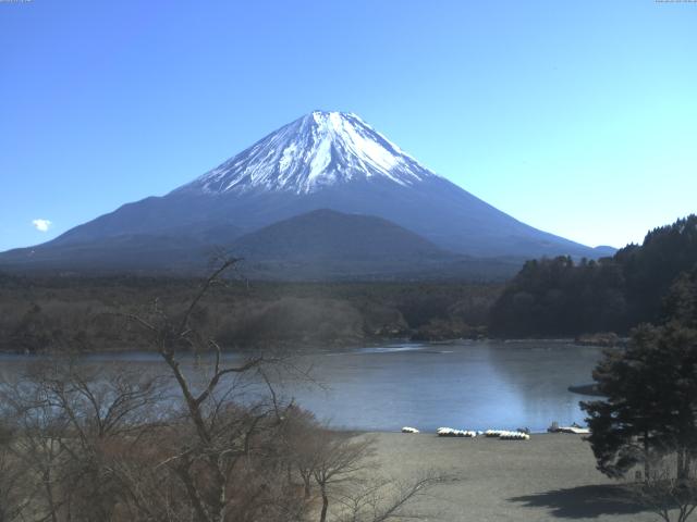 精進湖からの富士山