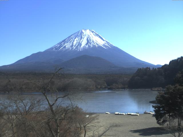 精進湖からの富士山