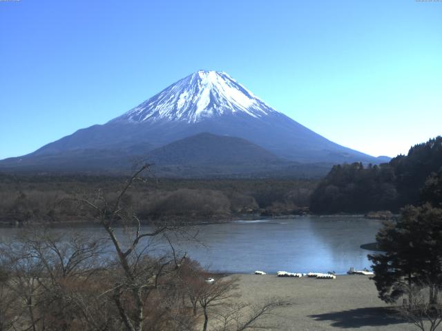 精進湖からの富士山