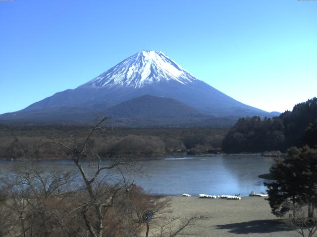 精進湖からの富士山