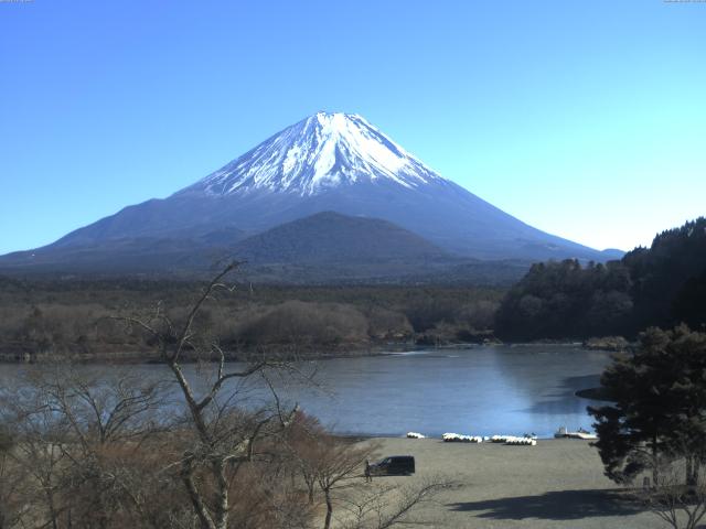 精進湖からの富士山