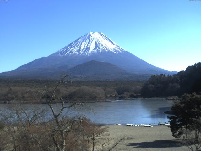 精進湖からの富士山