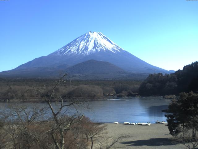 精進湖からの富士山