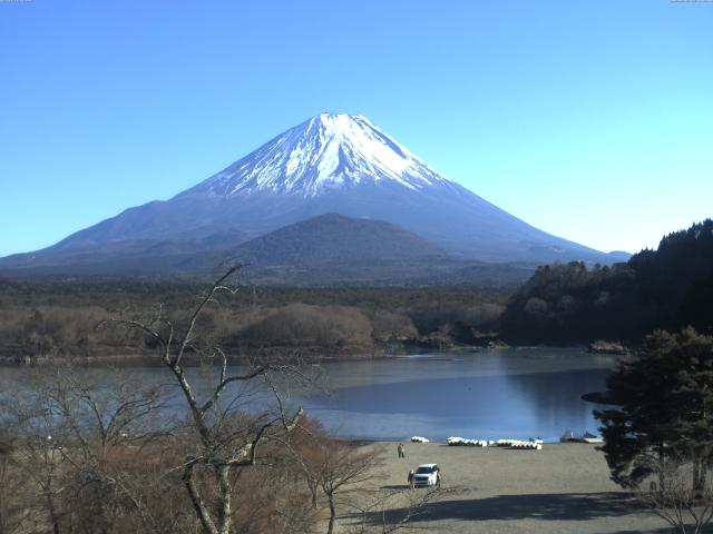 精進湖からの富士山