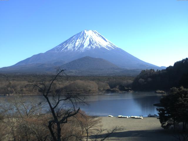 精進湖からの富士山