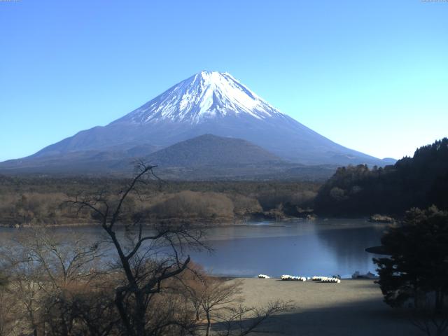 精進湖からの富士山