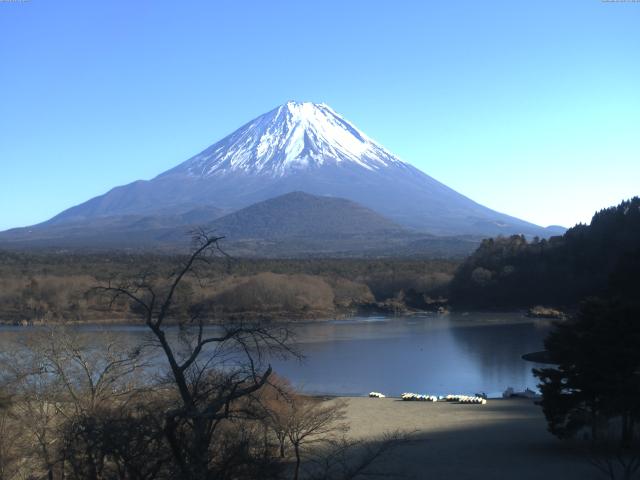 精進湖からの富士山