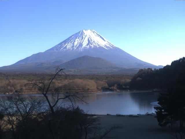 精進湖からの富士山