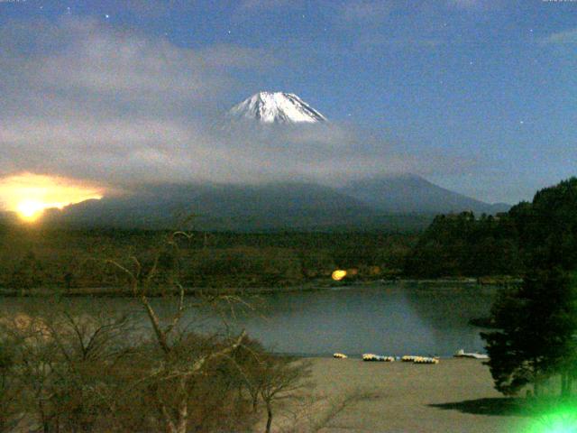 精進湖からの富士山