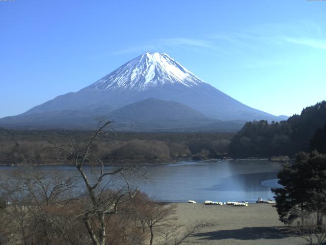 精進湖からの富士山