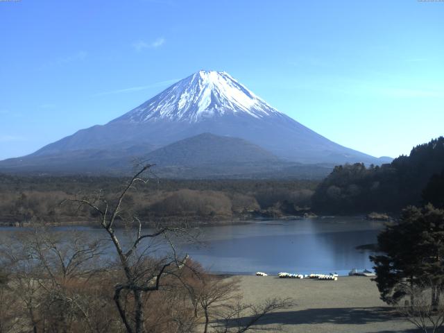 精進湖からの富士山