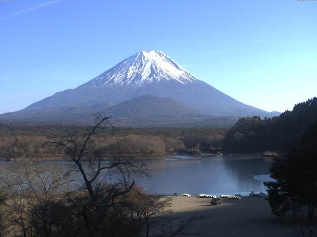 精進湖からの富士山
