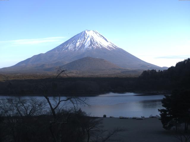 精進湖からの富士山