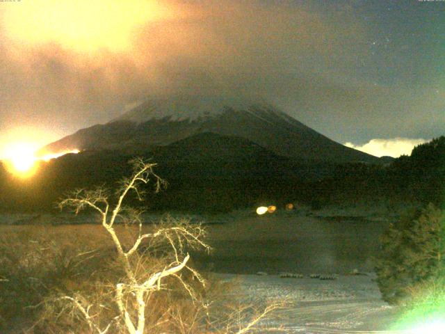精進湖からの富士山