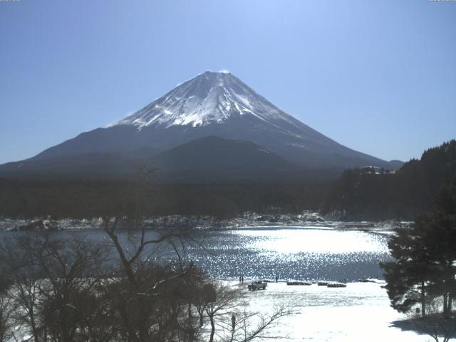 精進湖からの富士山