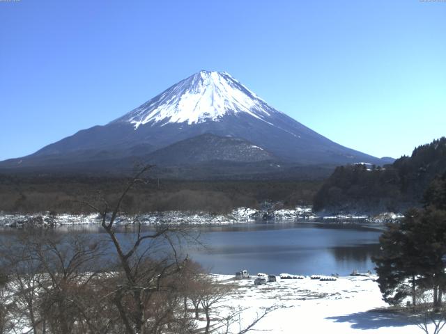 精進湖からの富士山