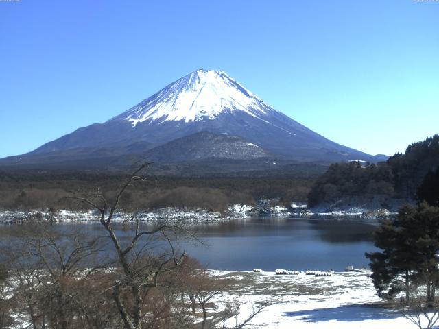 精進湖からの富士山