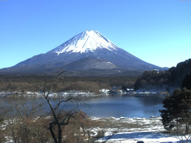 精進湖からの富士山
