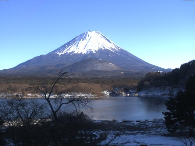 精進湖からの富士山