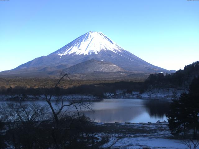 精進湖からの富士山