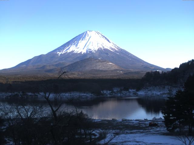 精進湖からの富士山