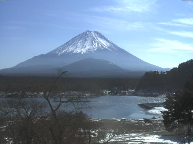 精進湖からの富士山