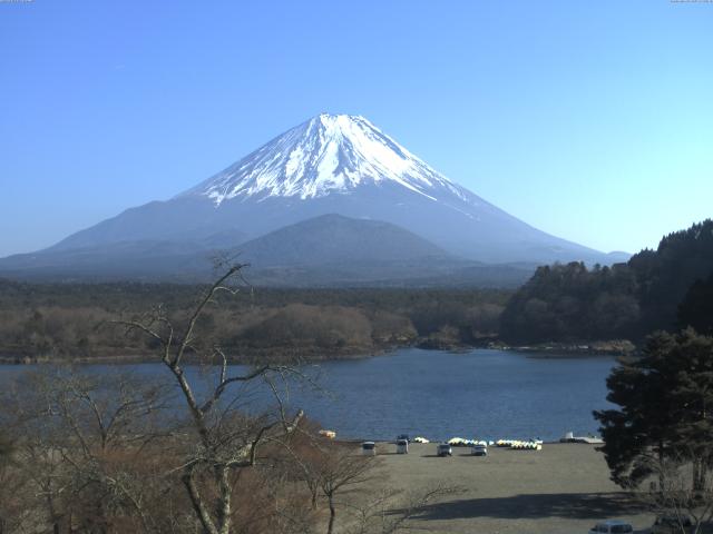 精進湖からの富士山