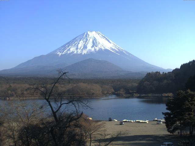 精進湖からの富士山
