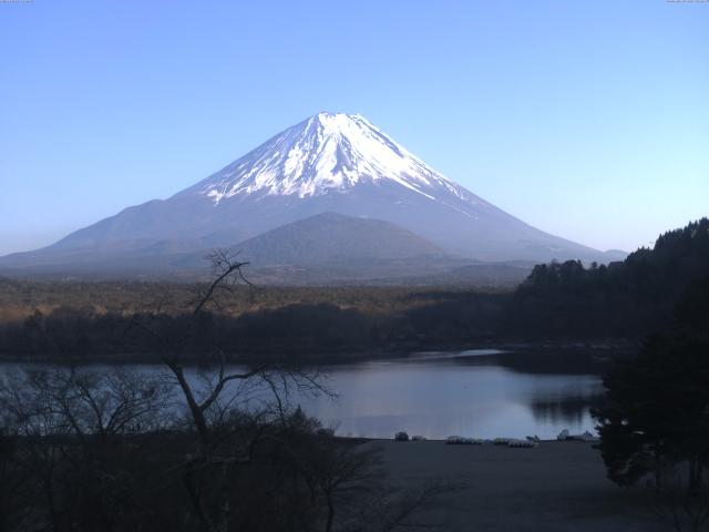 精進湖からの富士山