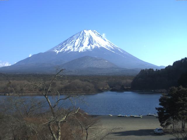 精進湖からの富士山