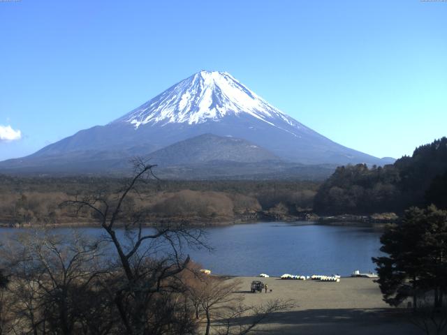 精進湖からの富士山