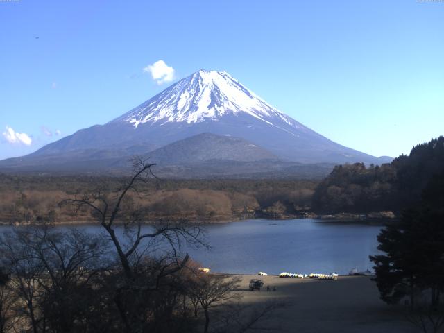精進湖からの富士山