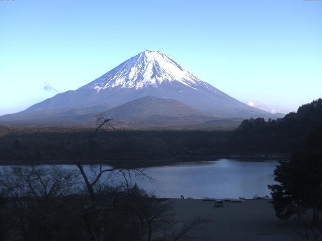 精進湖からの富士山