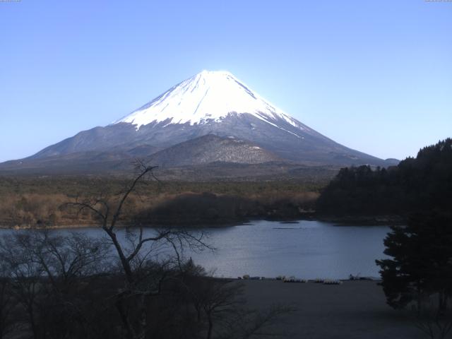精進湖からの富士山