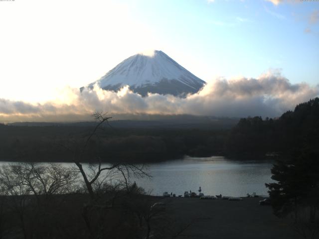 精進湖からの富士山