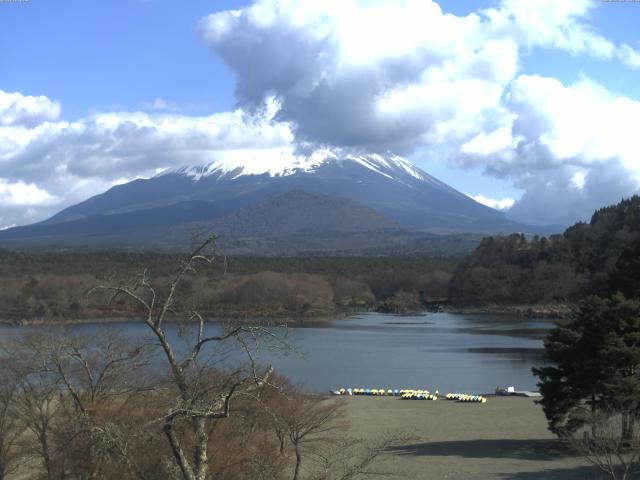 精進湖からの富士山