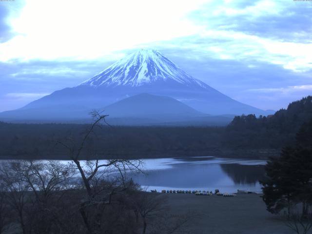 精進湖からの富士山