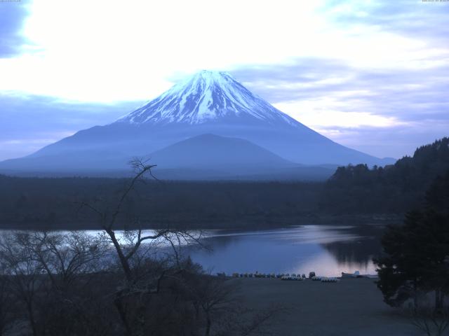 精進湖からの富士山