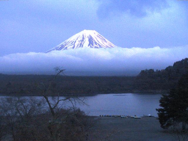 精進湖からの富士山