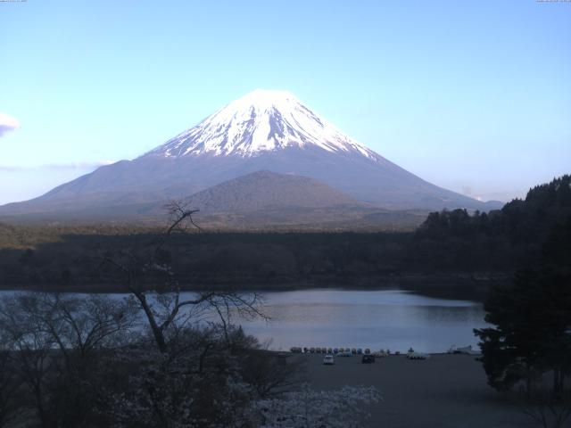 精進湖からの富士山