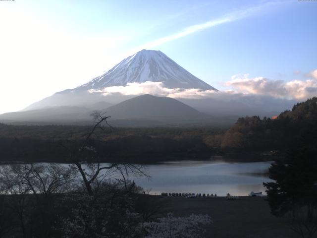 精進湖からの富士山