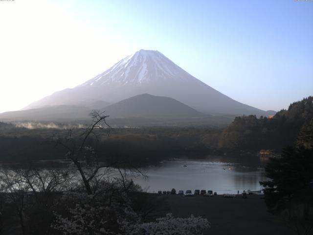 精進湖からの富士山