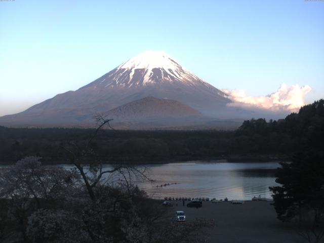 精進湖からの富士山