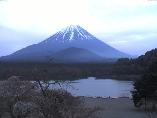 精進湖からの富士山
