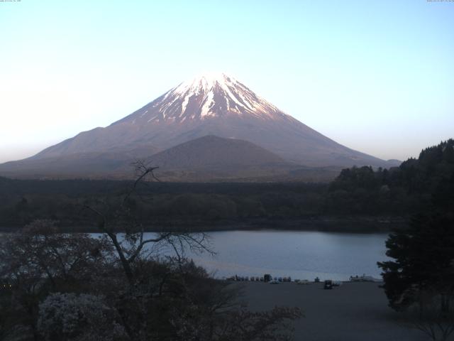 精進湖からの富士山