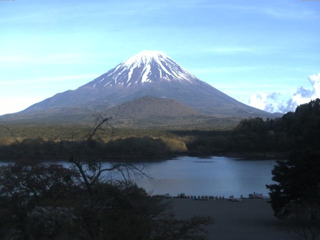 精進湖からの富士山