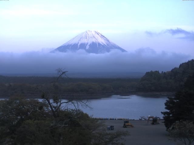 精進湖からの富士山