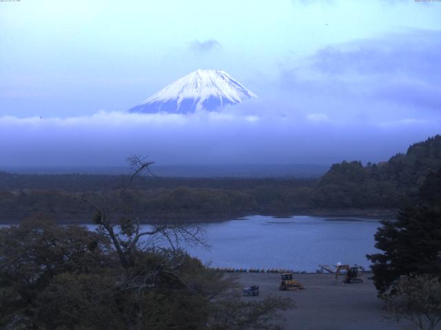 精進湖からの富士山