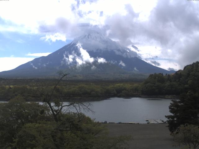 精進湖からの富士山
