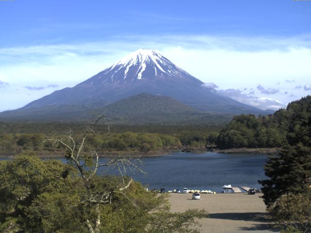 精進湖からの富士山